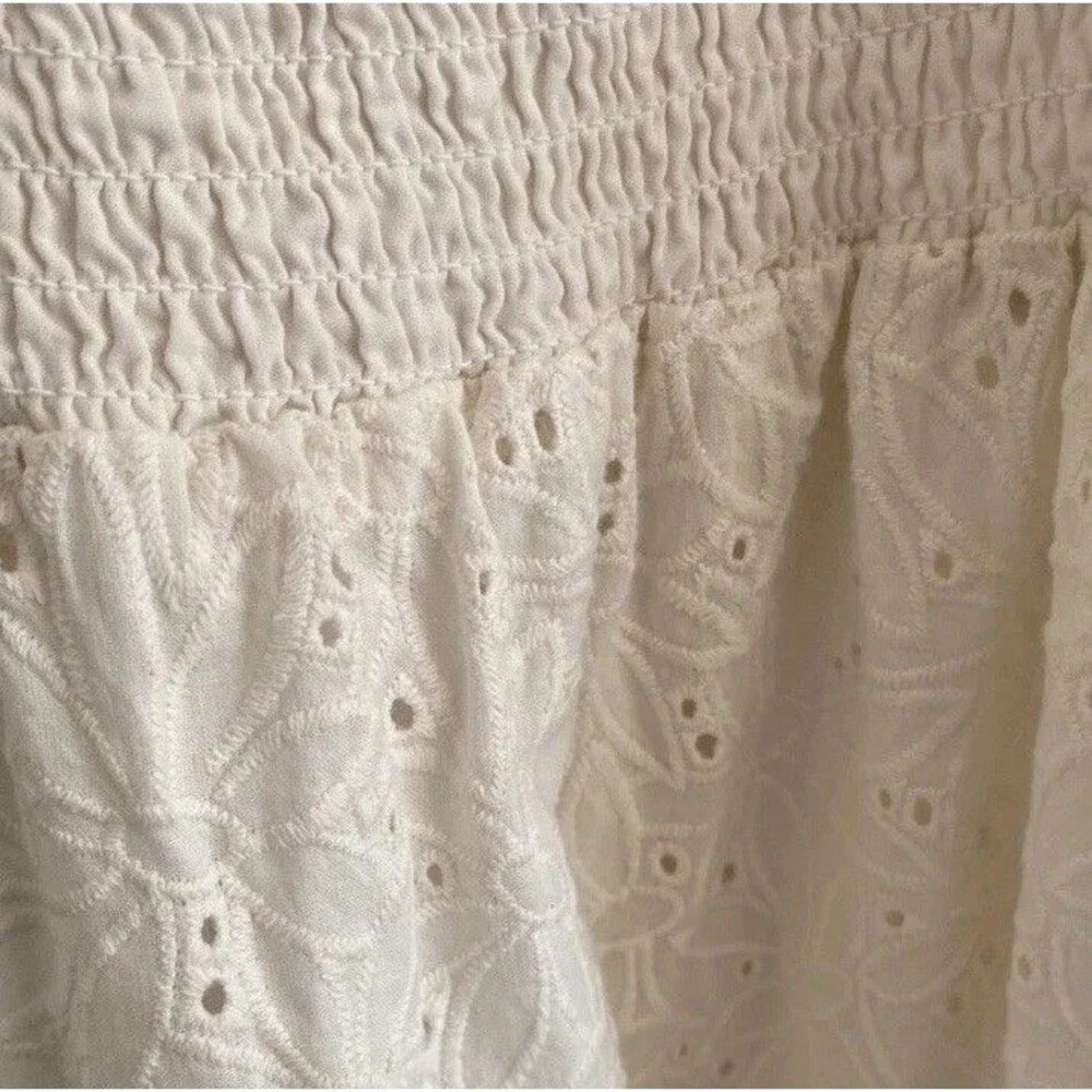 MADEWELL  TIE STRAP LUCIE  EMBROIDED MAXI DRESS BEIGE SZ 1X NWT